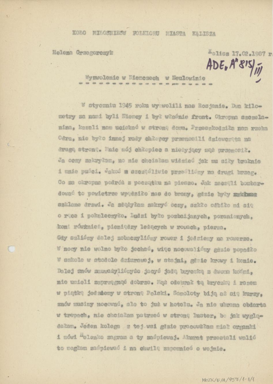 Wyzwolenie w Niemczech w Neulowinie