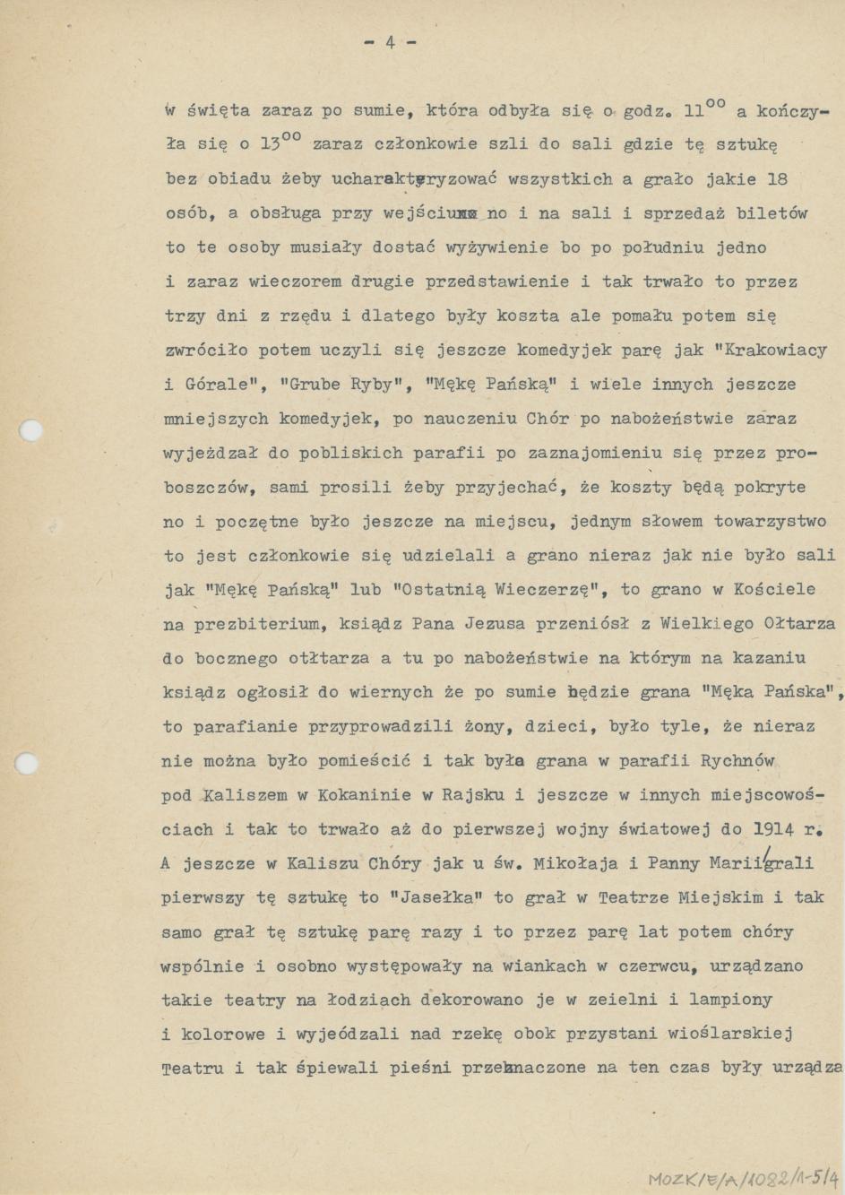 Opisy Towarzystw Śpiewaczych i Muzycznych w Kaliszu