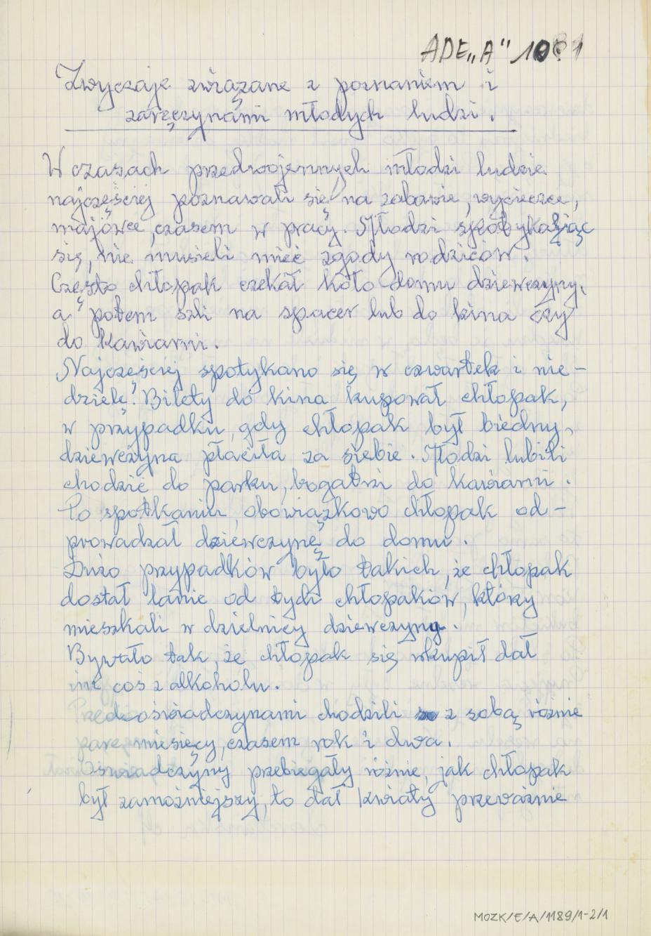 Zwyczaje związane z poznaniem i zaręczynami młodych ludzi