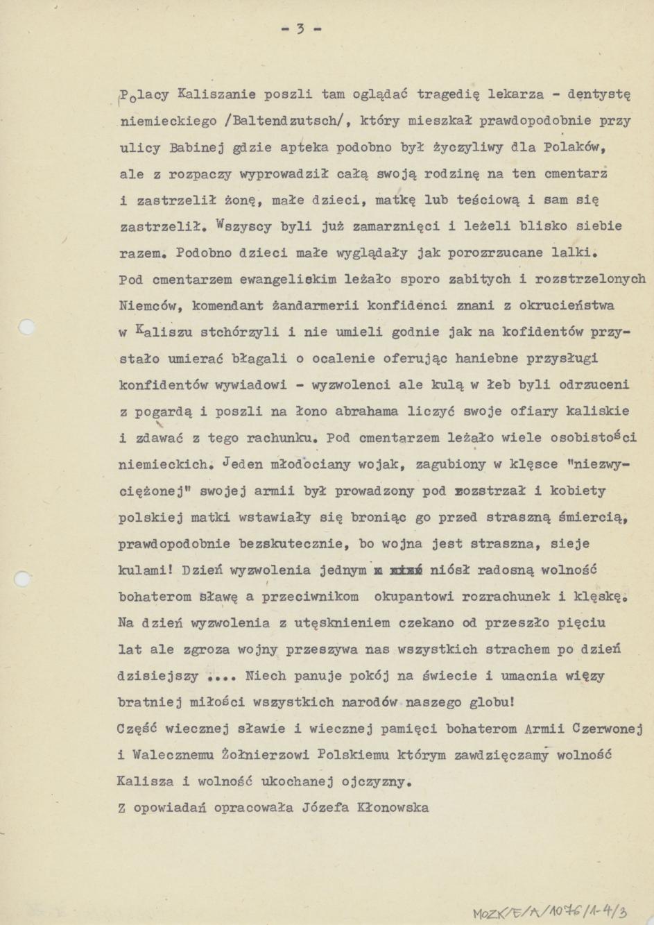 Dzień wyzwolenia miasta Kalisza 23 stycznia 1945