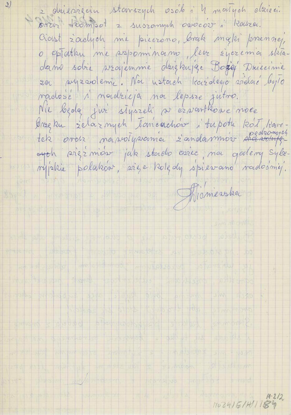 Wspomnienie Wigilii z 1917-18 r.