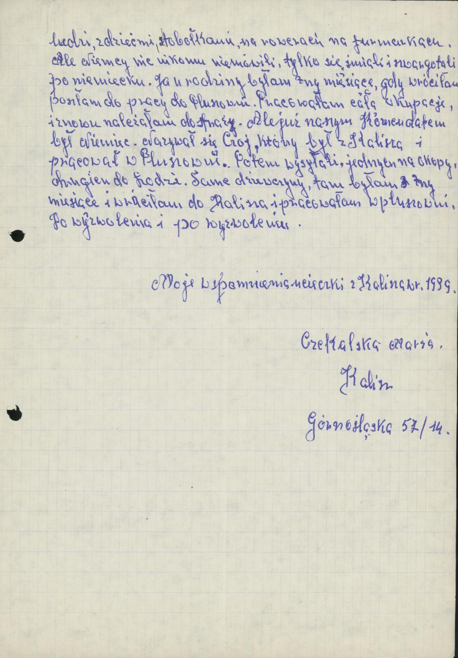 Moje wspomnienia ucieczki z Kalisza w r. 1939