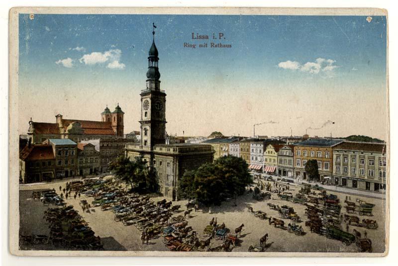 Rynek w Lesznie z Ratuszem