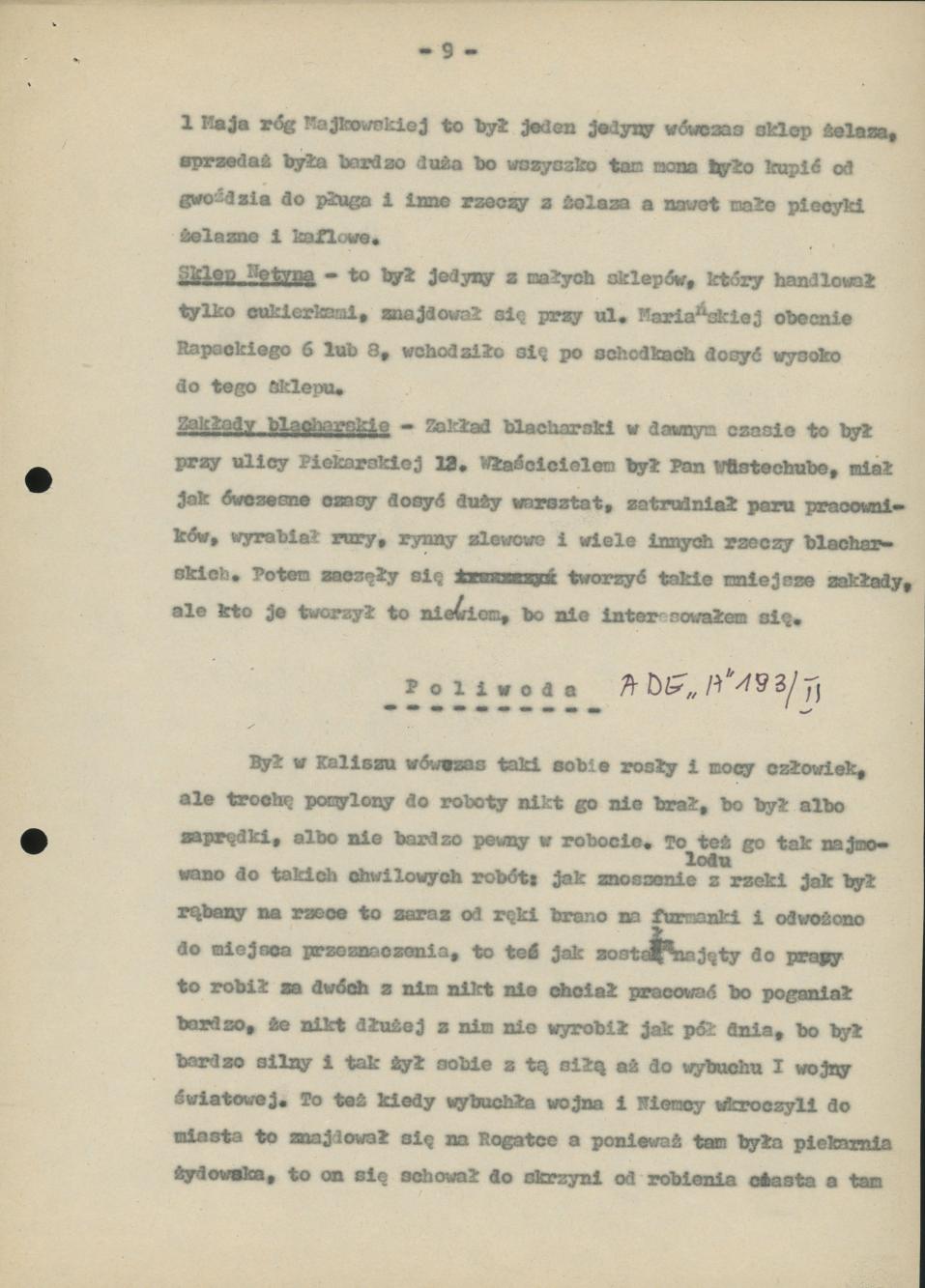 Fragmenty z  historii Kalisza 1894-1979