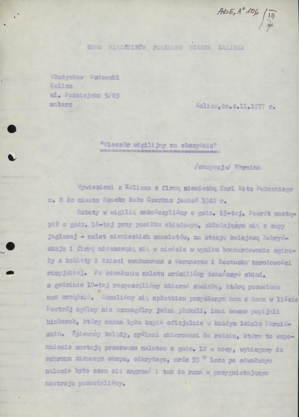 Wieczór wigilijny na obczyźnie