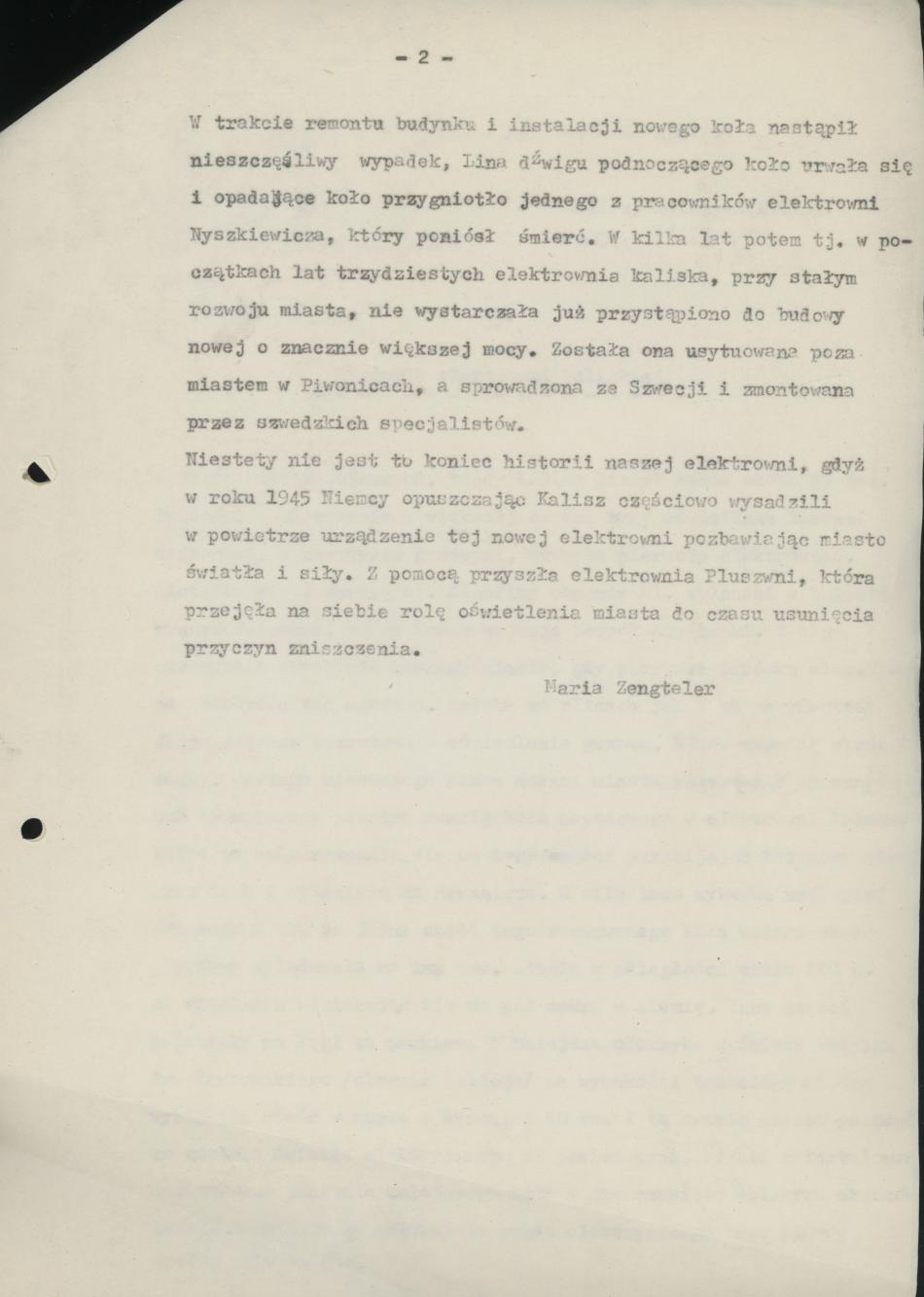 Historia elektrowni kaliskiej