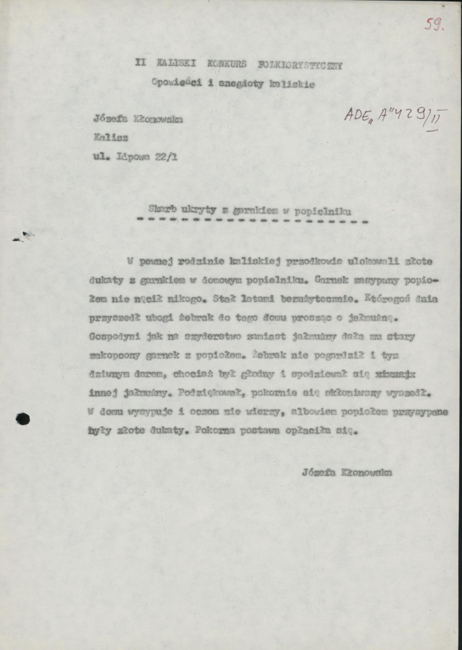 Skarb ukryty z garnkiem w popielniku