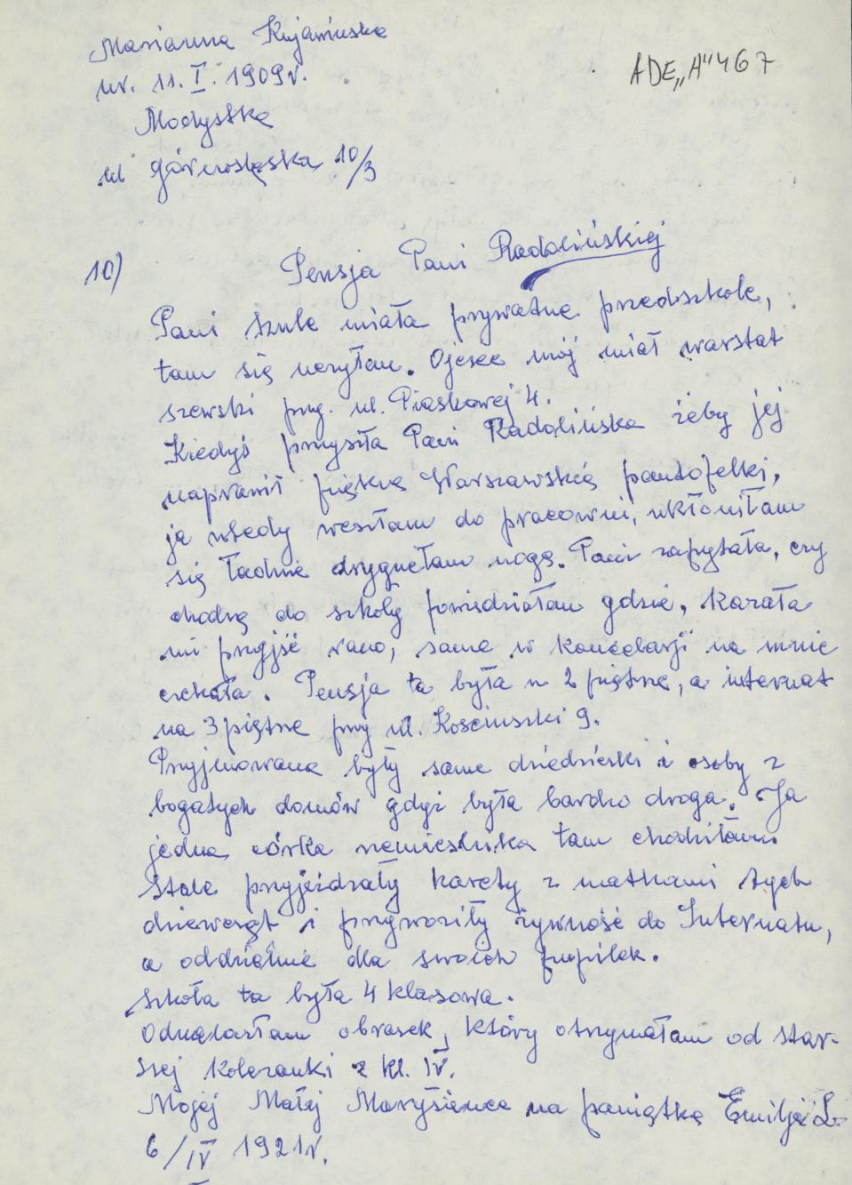 Pensja Pani Radolińskiej