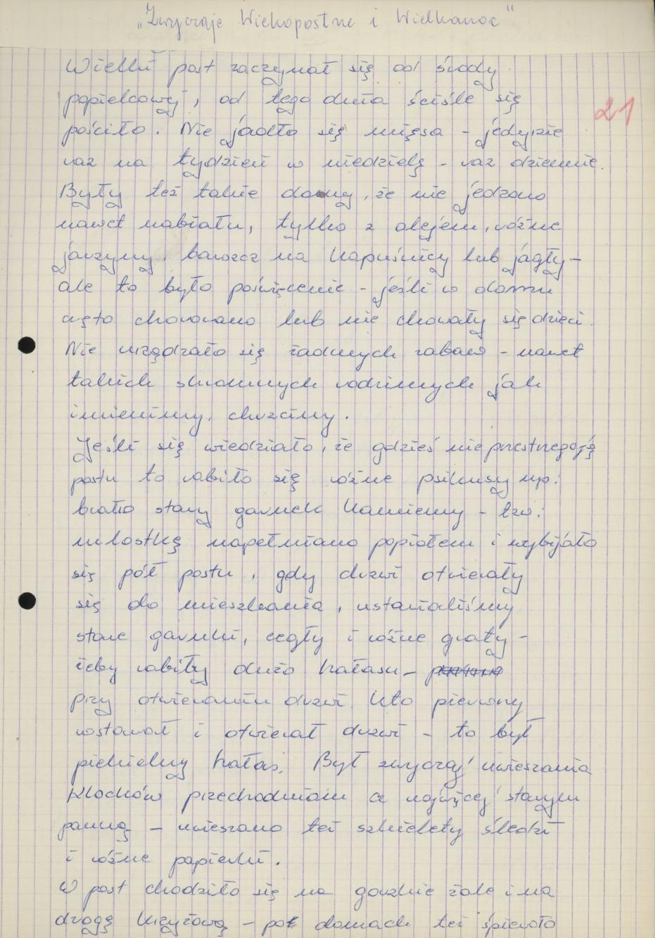 Zwyczaje wielkopostne i Wielkanoc