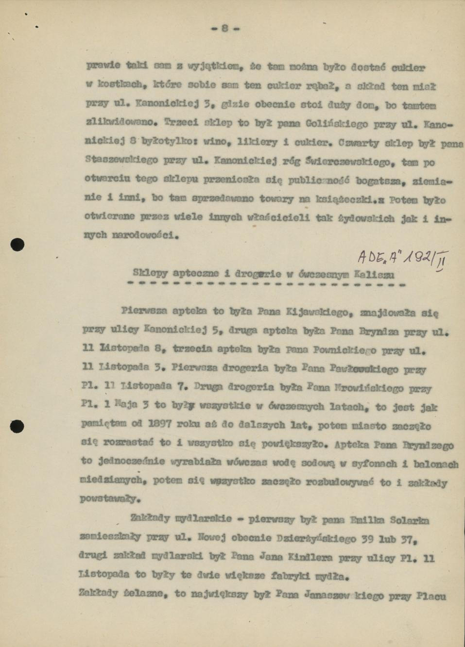 Fragmenty z  historii Kalisza 1894-1979