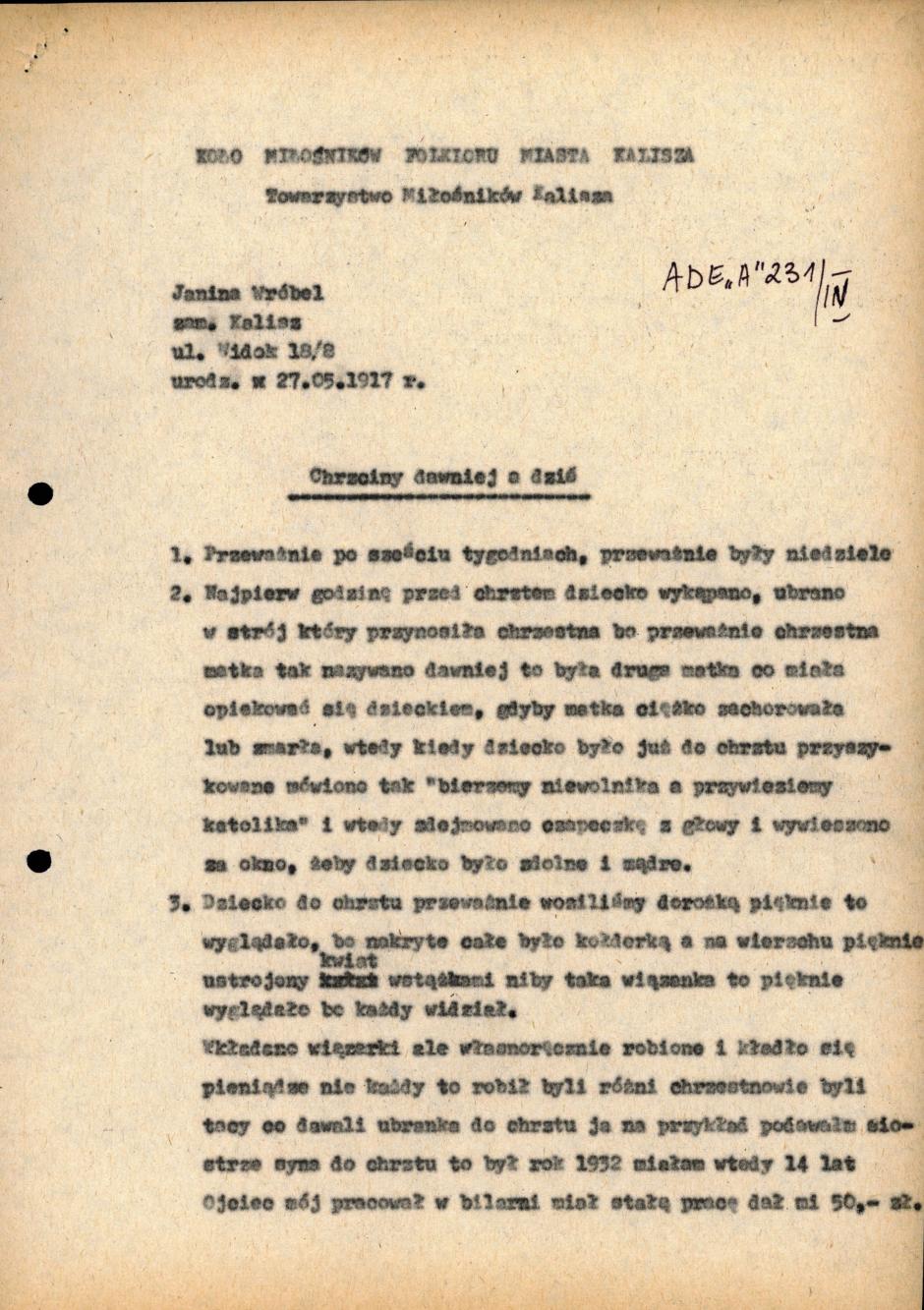 Chrzciny dawniej a dziś