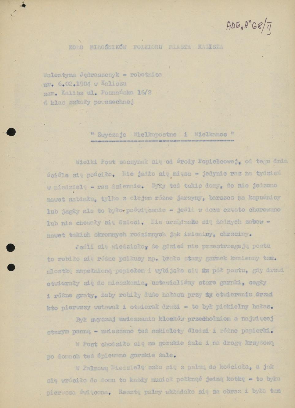 Zwyczaje wielkopostne i Wielkanoc