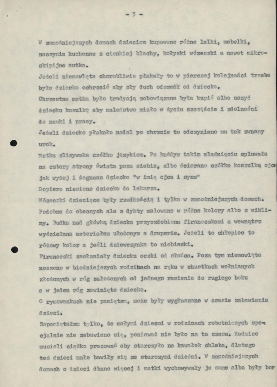 Dawne odżywianie dzieci, ich zabawianie i leczenie