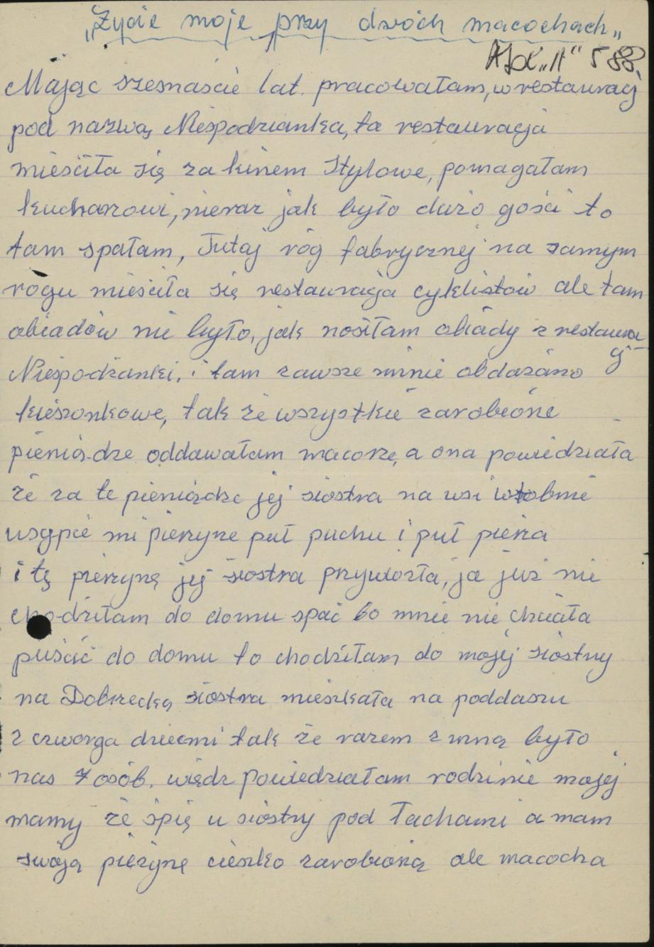 Życie moje przy dwóch macochach