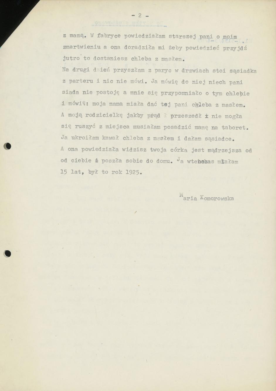 Opowiadanie prawdziwe "Czarownica"