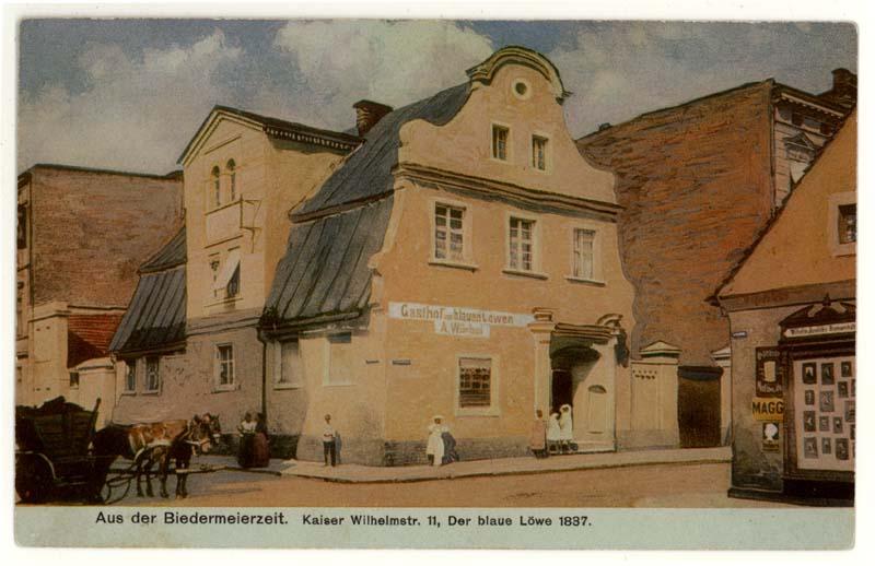 Ulica Słowiańska w Lesznie - Kamienica pod Błękitnym Lwem