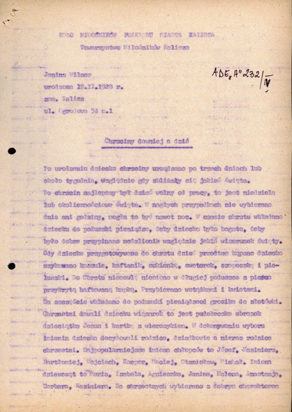 Chrzciny dawniej a dziś