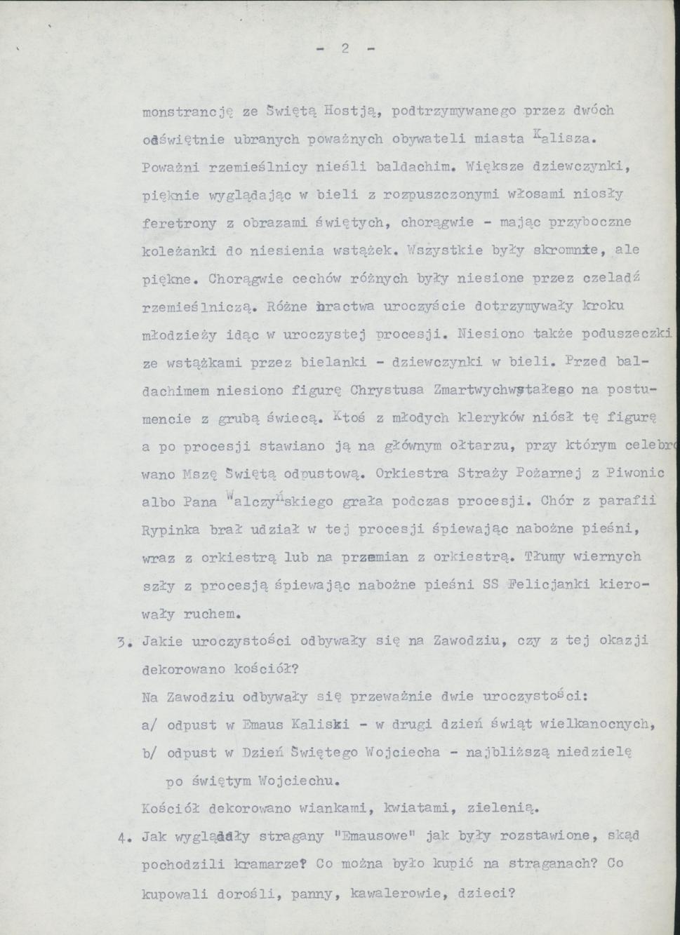 Pytania dotyczące odpustu na Zawodziu w kościółku św. Wojciecha. "Emaus kaliski"