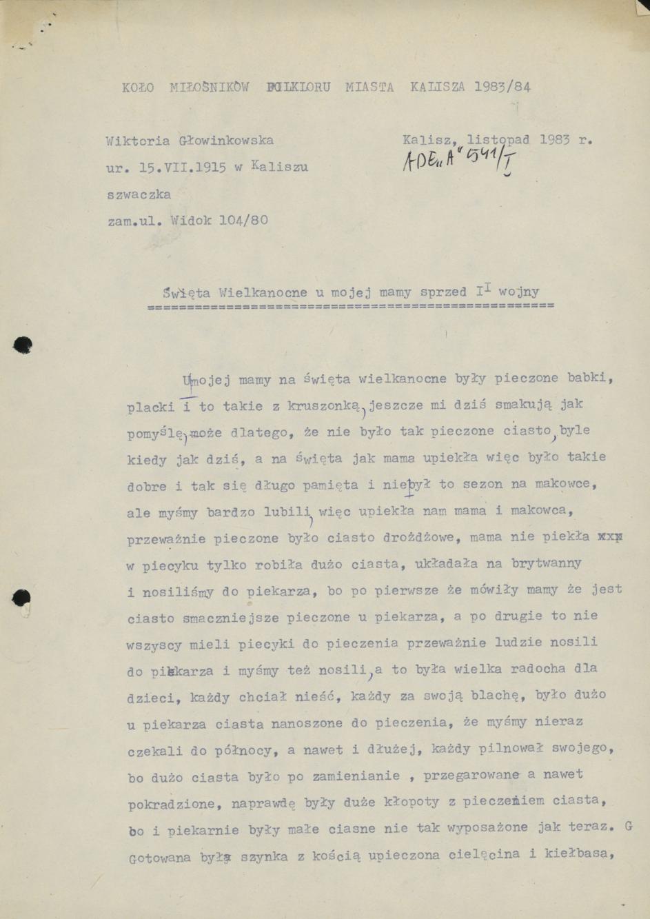 Święta Wielkanocne u mojej mamy sprzed II wojny