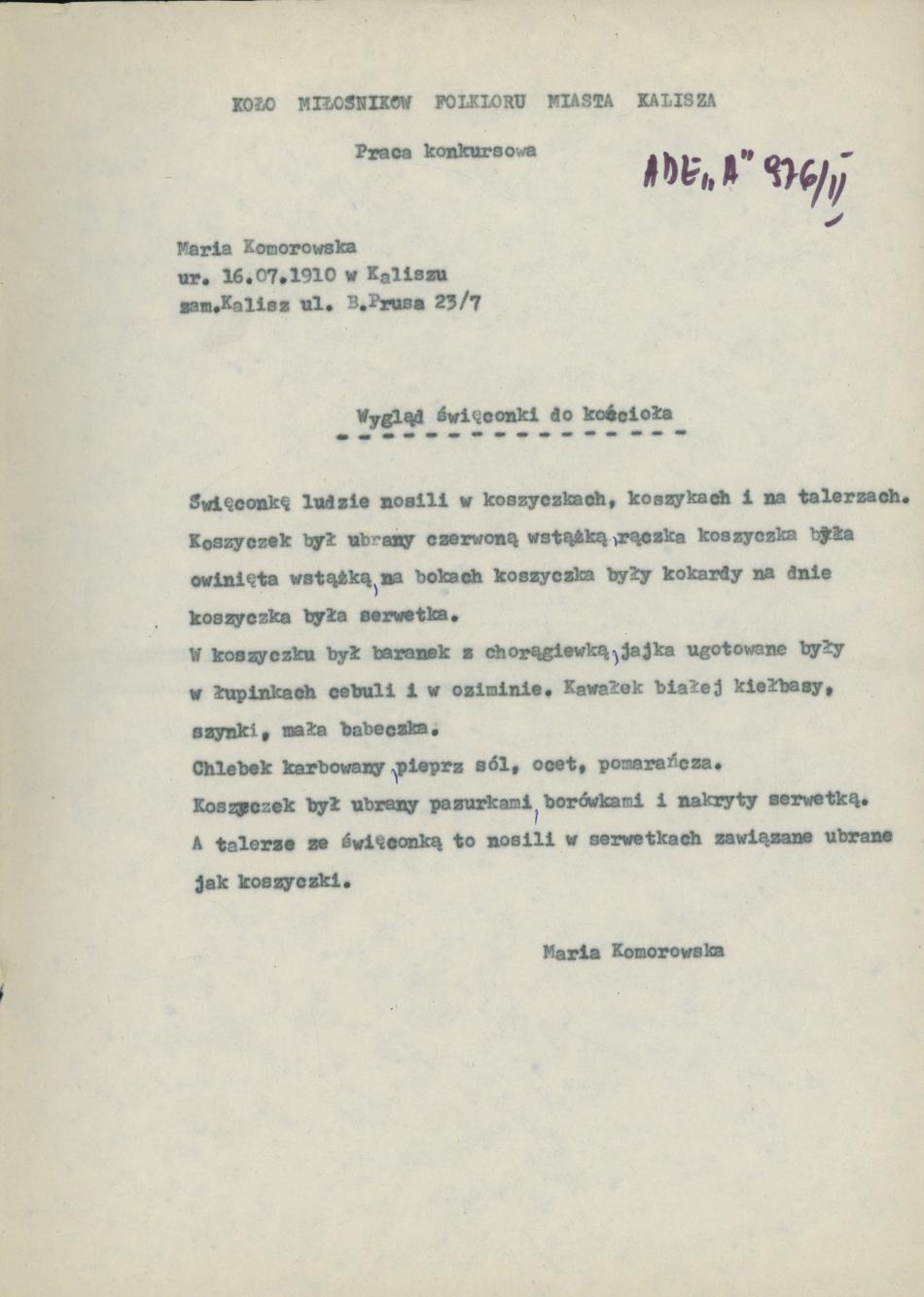 Wygląd święconki do kościoła