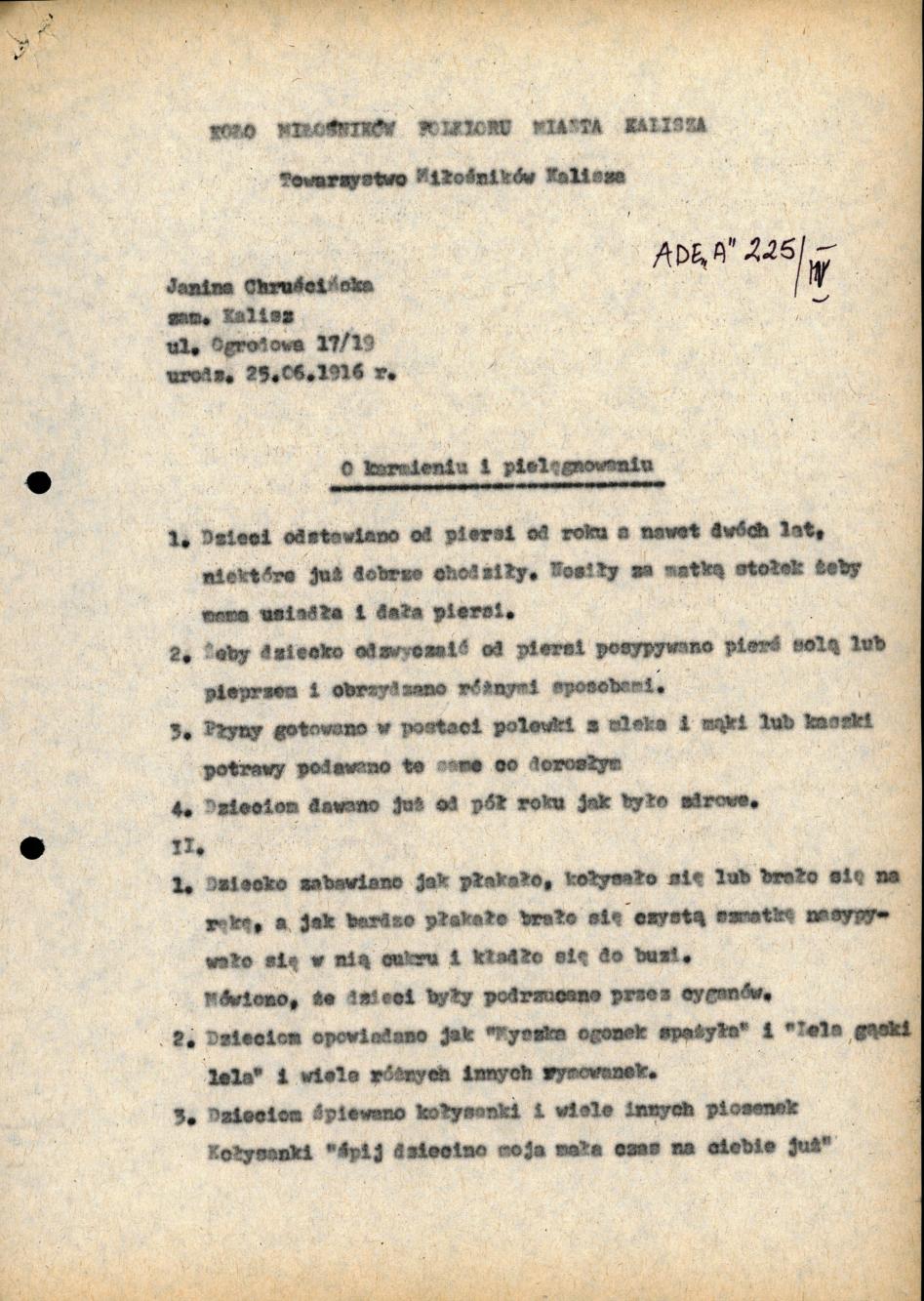 O karmieniu i pielęgnowaniu