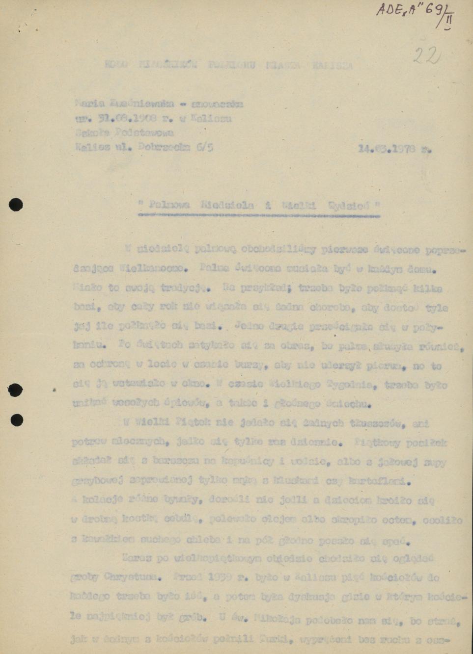 Palmowa Niedziela i Wielki Tydzień