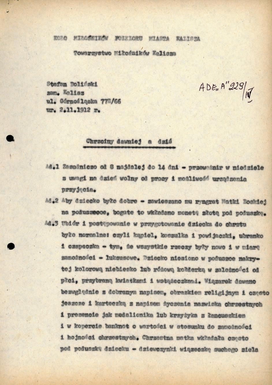 Chrzciny dawniej a dziś