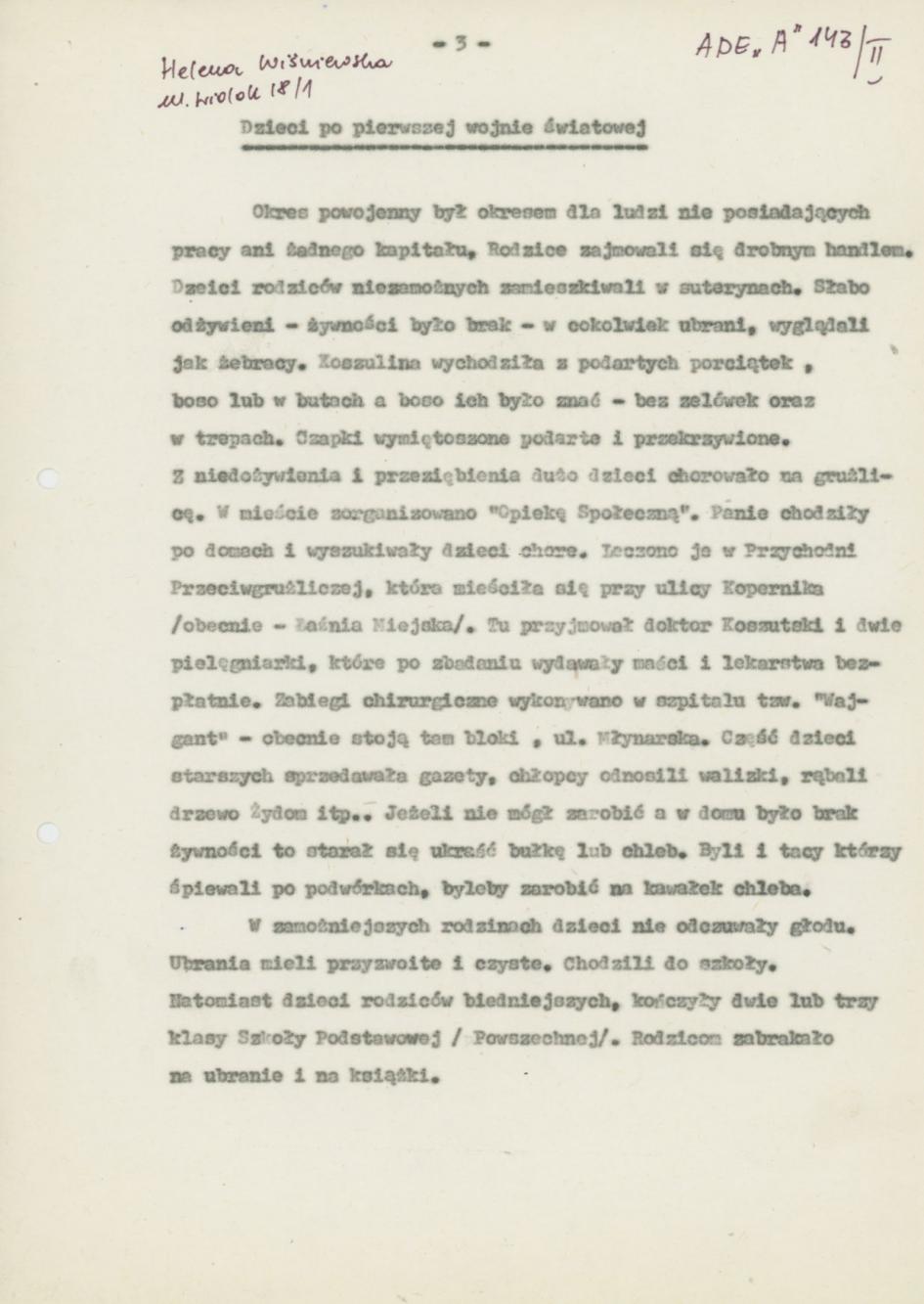 Dzieci po pierwszej wojnie światowej