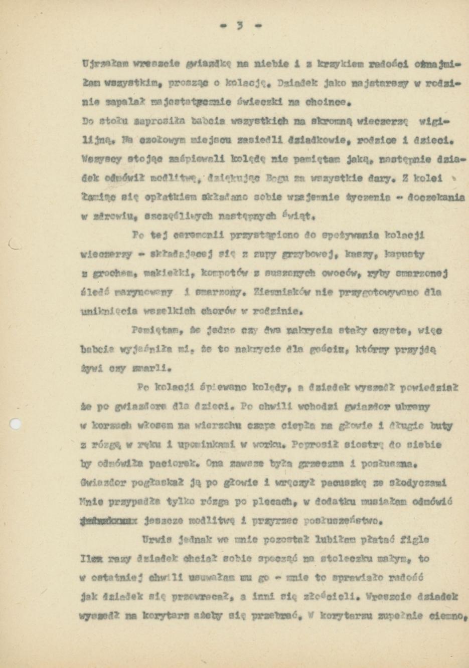 Choinka u mojej babci, rok 1917