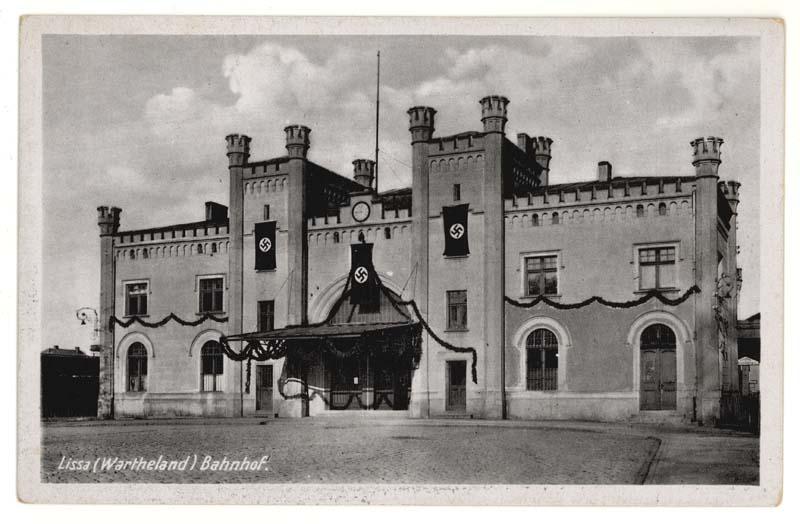 Dworzec kolejowy w Lesznie podczas II wojny światowej