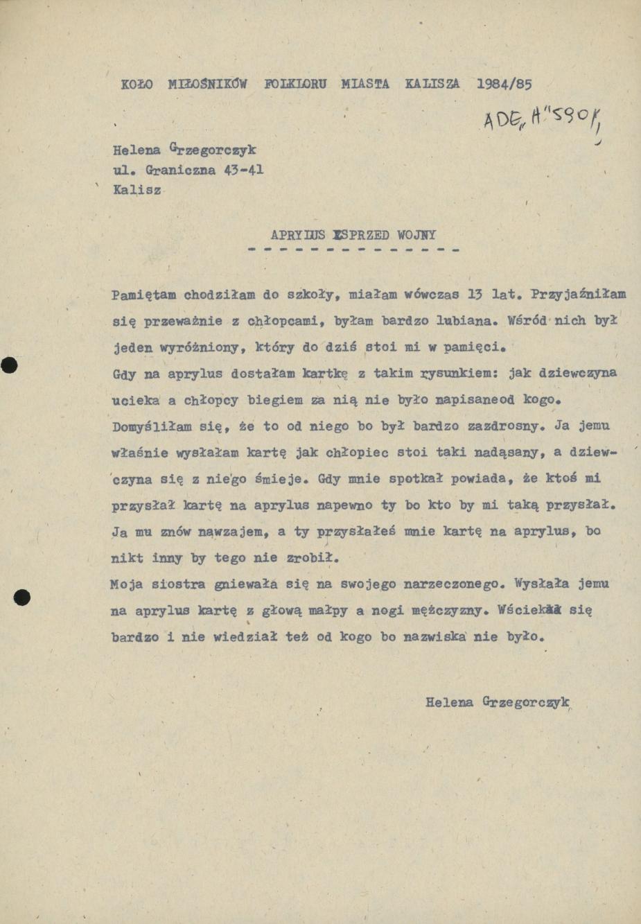 Aprilis sprzed wojny