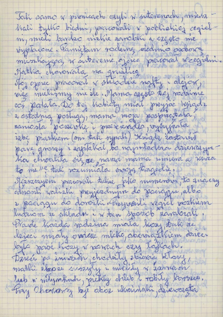 Opiszę, jak żyli ludzie w czasach przedwojennych