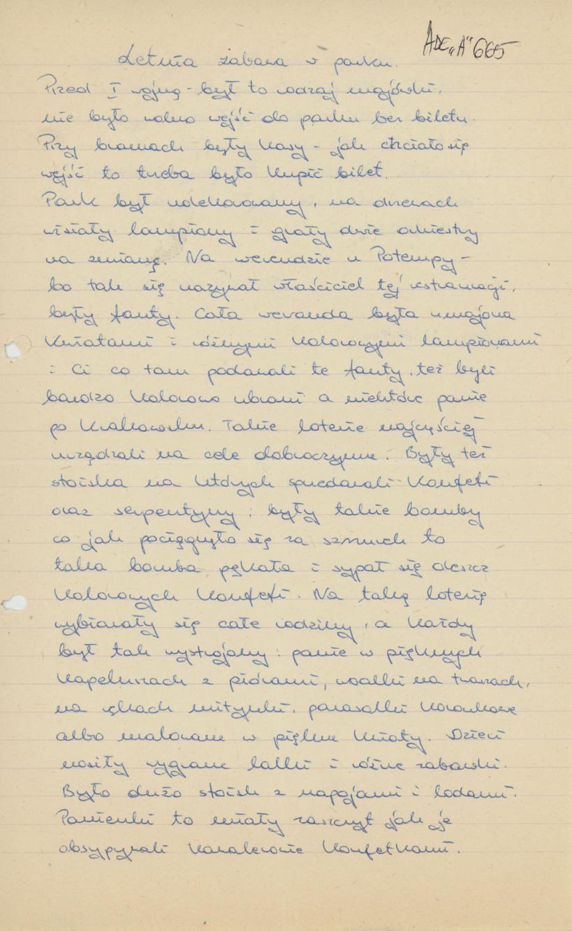 Letnia zabawa w parku