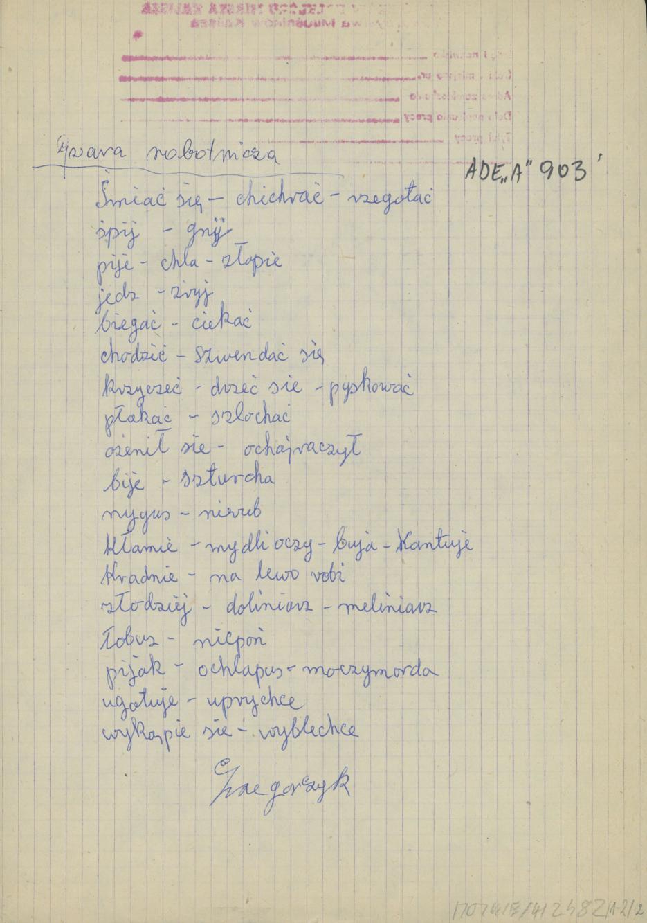 Palmowa Niedziela. Gwara robotnicza