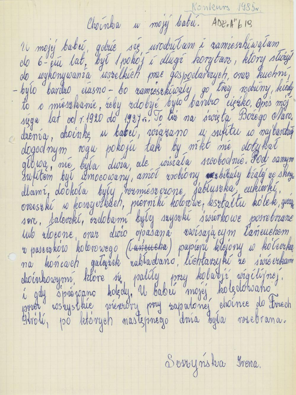 Choinka u mojej babci