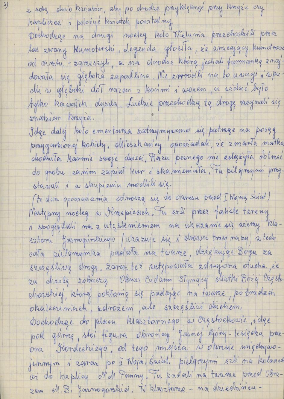 Pielgrzymki piesze z Kalisza do Częstochowy - okres przedwojenny i międzywojenny