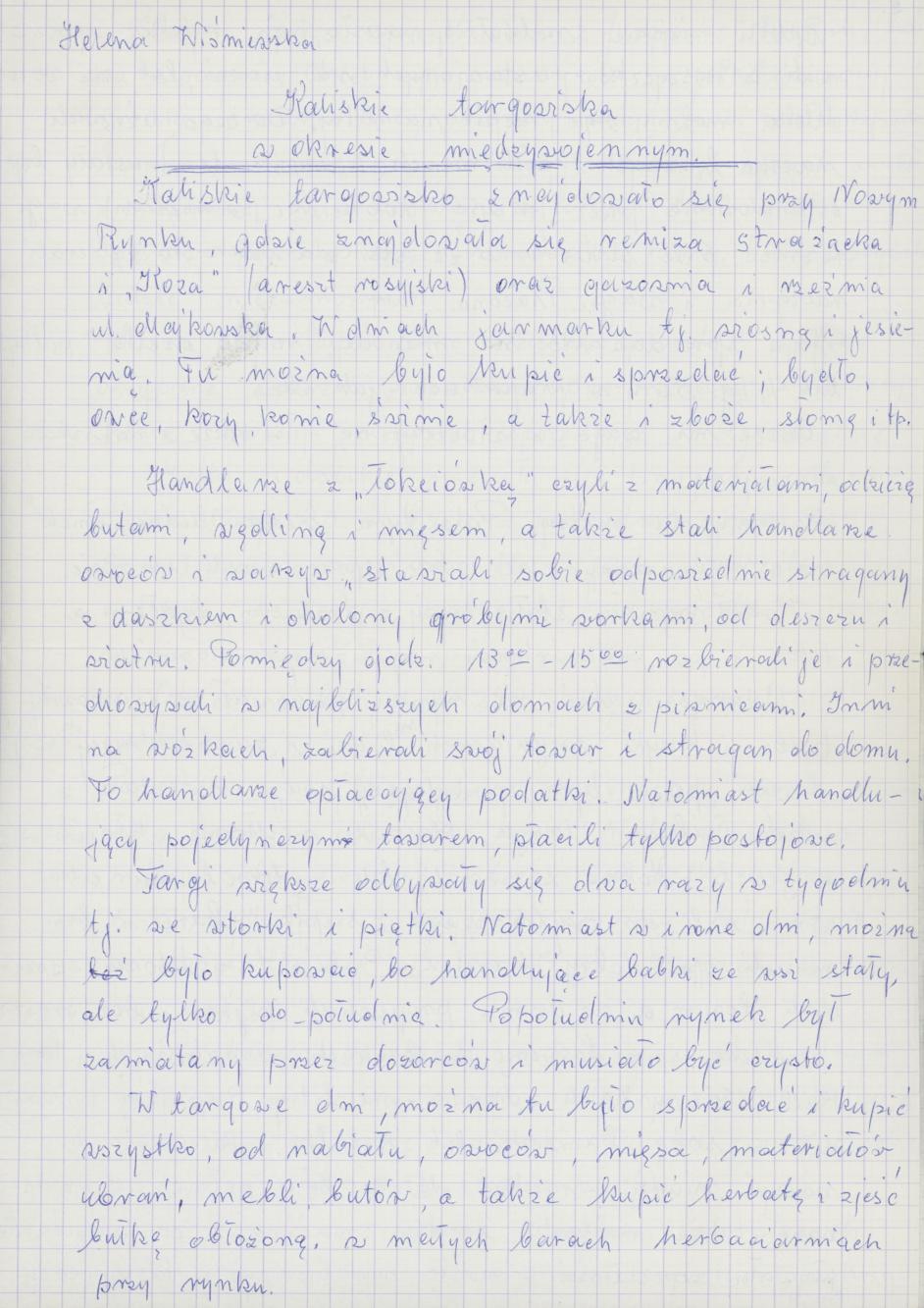 Kaliskie targowiska w okresie międzywojennym