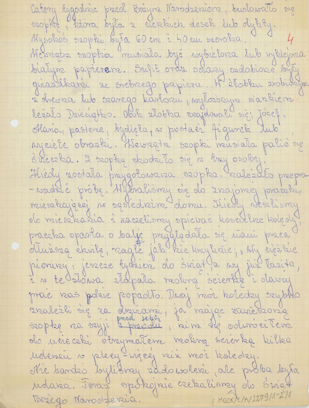 Opis tradycyjnej szopki z 1920-1930 r.