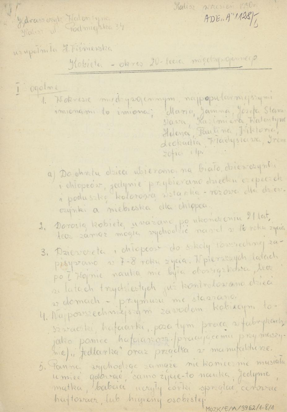 Kobieta - okres 20-lecia międzywojennego