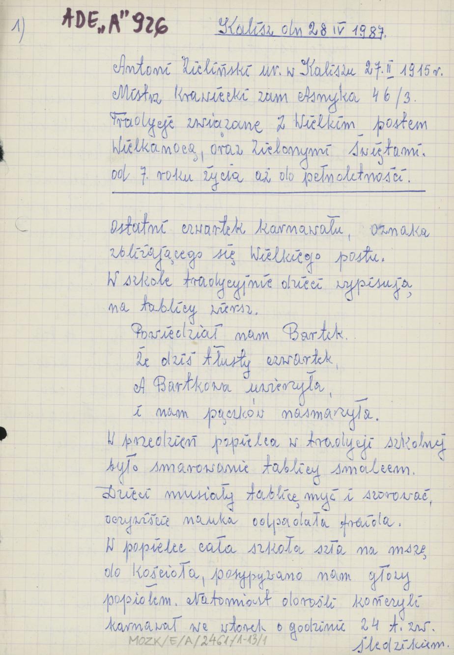 Tradycje związane z Wielkim Postem, Wielkanocą oraz Zielonymi Świętami
