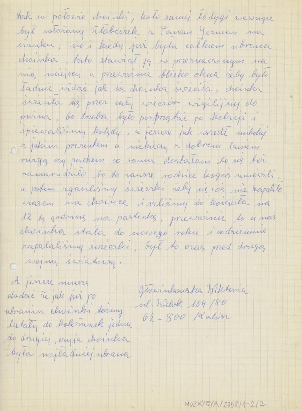 Choinka u mojej mamy