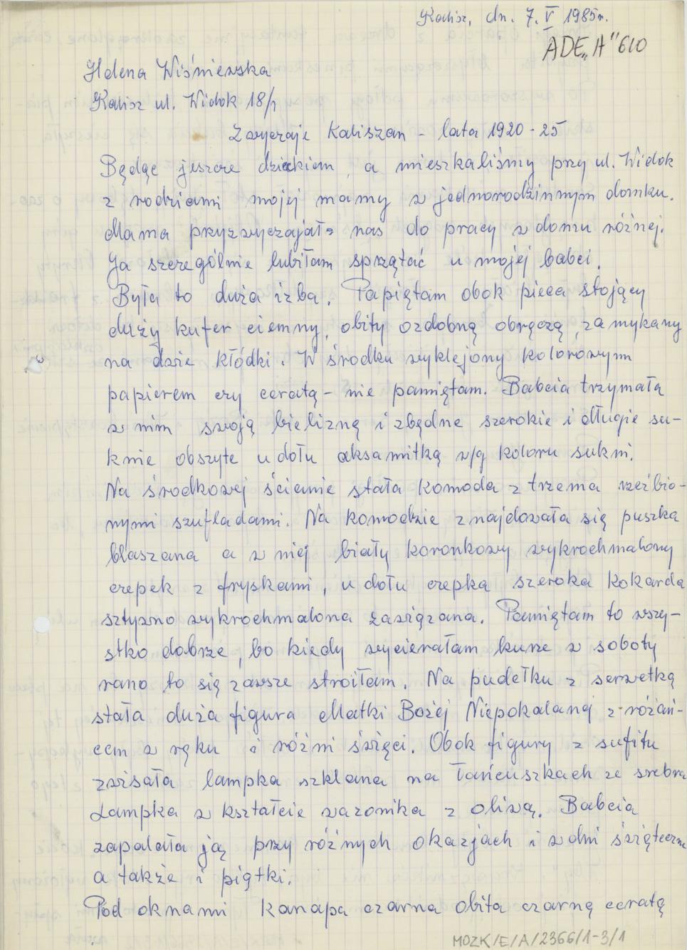 Zwyczaje kaliszan - lata 1920-25