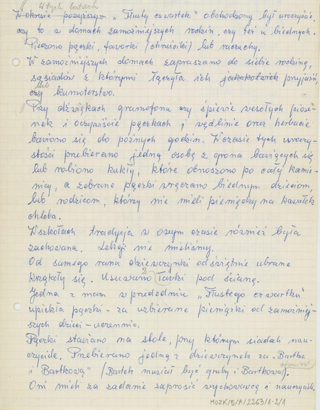 Tłusty czwartek w latach 1922-1928