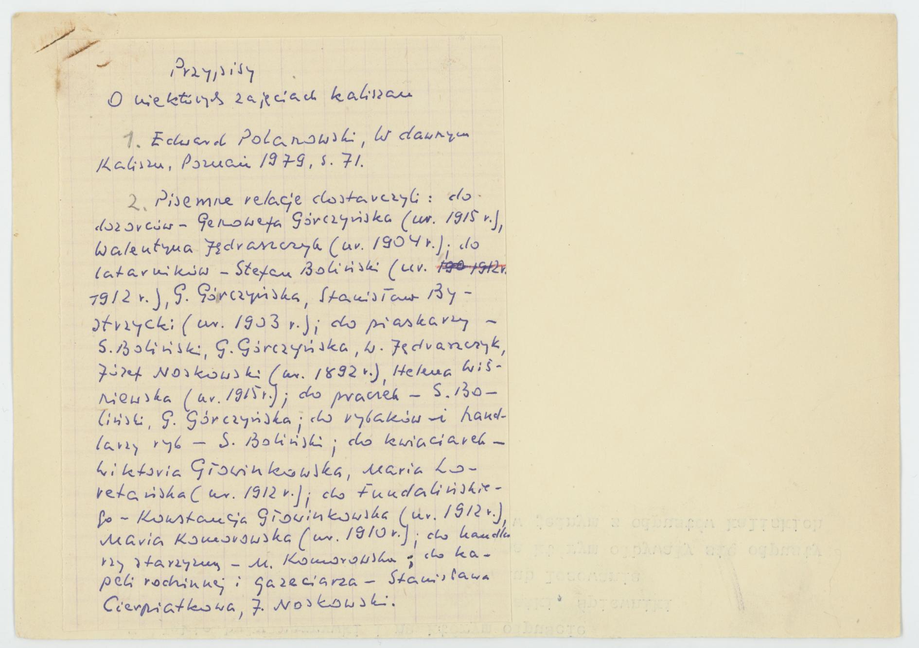 O niektórych zajęciach kaliszan, cz. 3