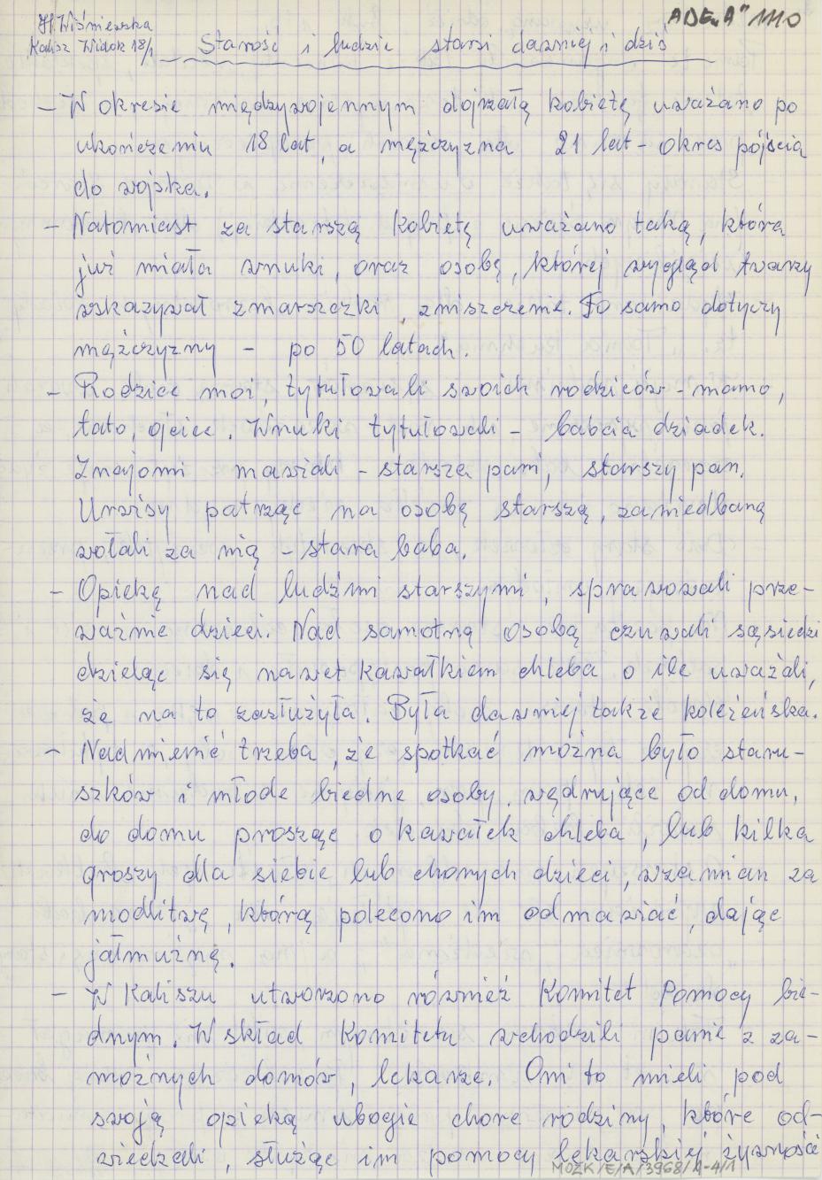 Starość i ludzie starsi dawniej i dziś