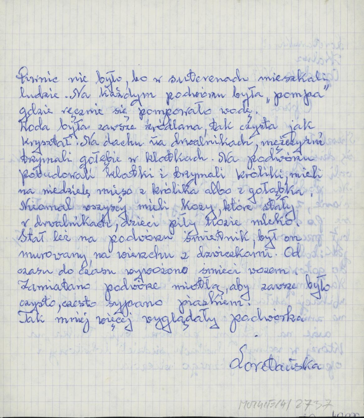 Opiszę, jak wyglądały podwórka w latach przedwojennych