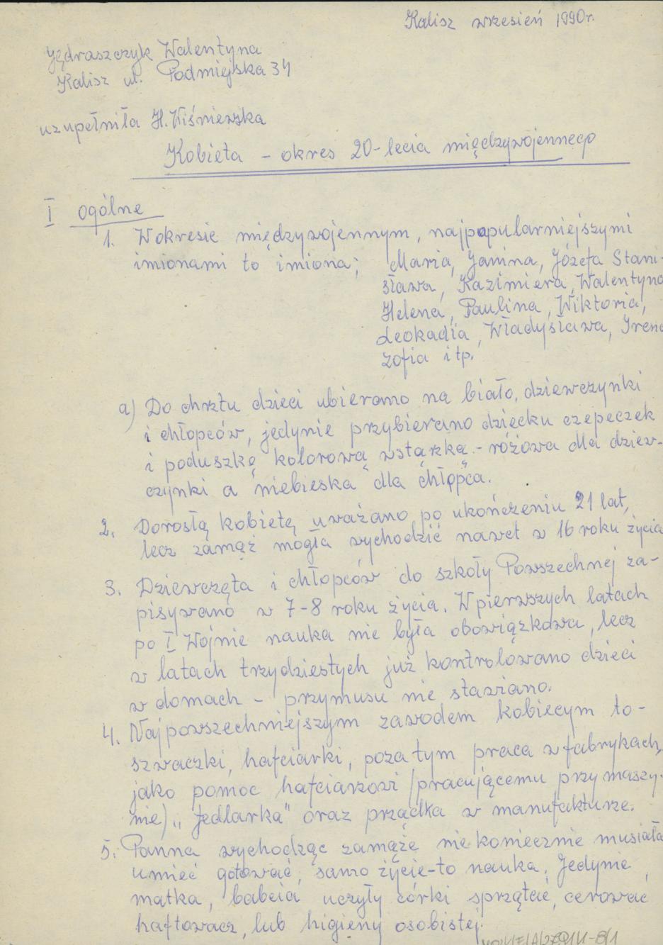 Kobieta - okres 20-lecia międzywojennego