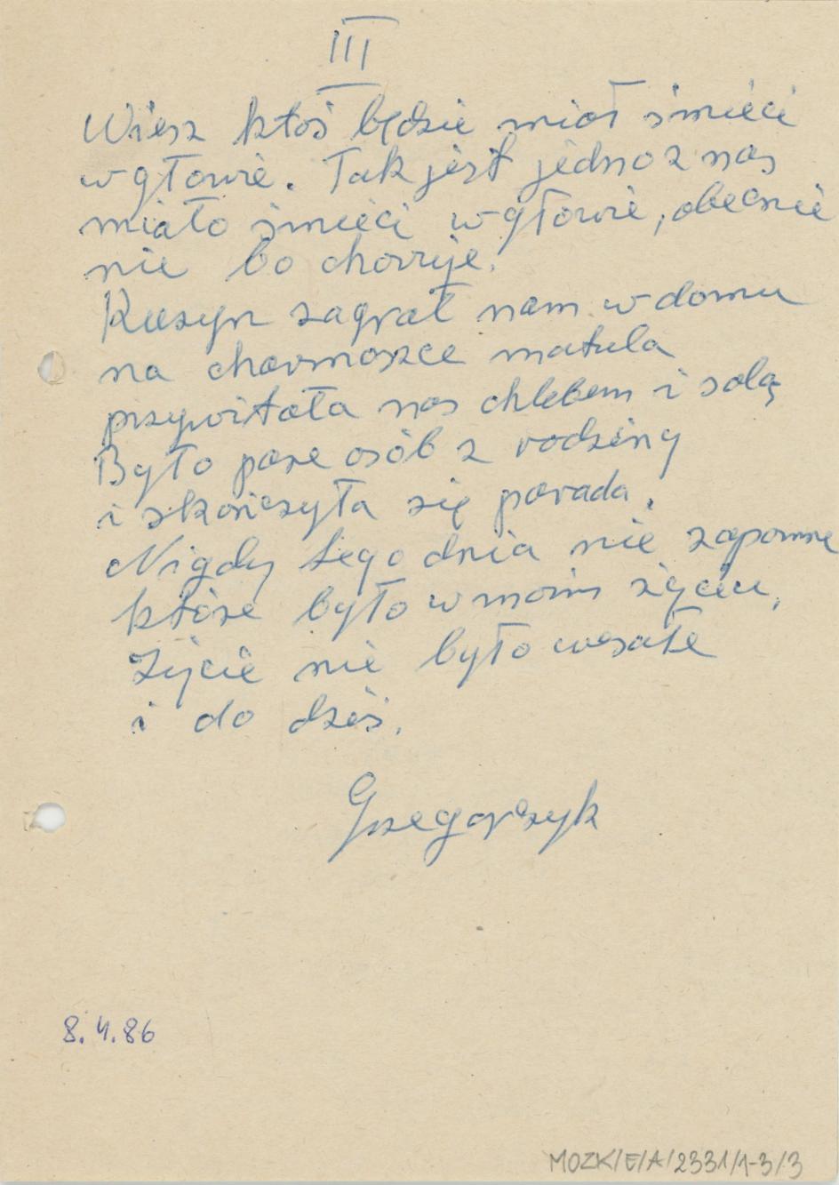 Pamiętny dzień w moim życiu