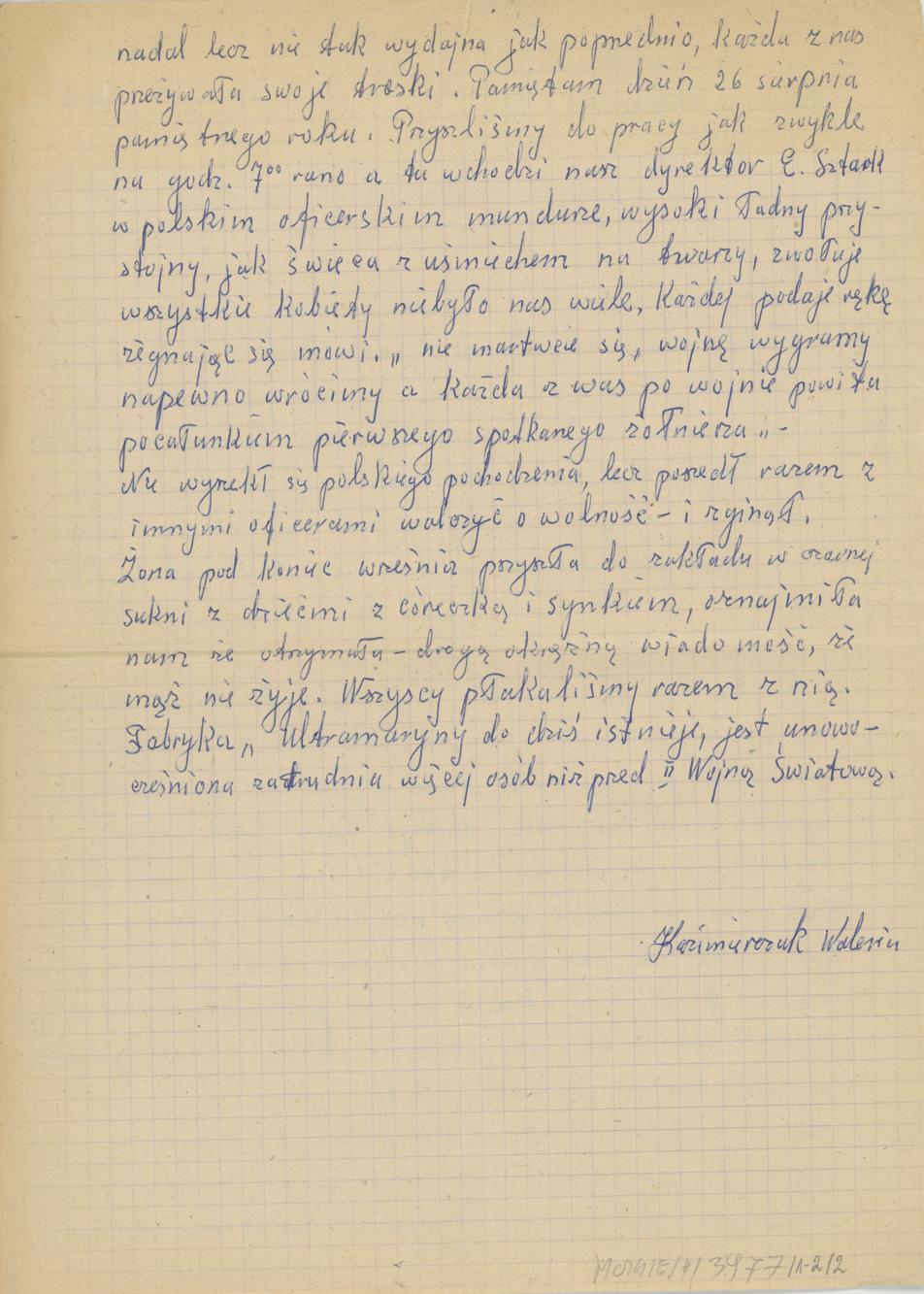 Fabryka "Ultramaryny", rok 1939