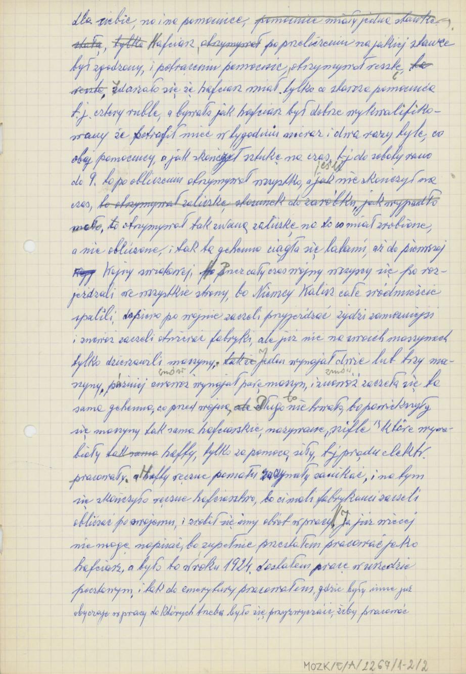 Tok pracy hafciarza ręcznego